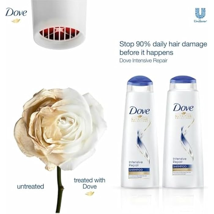 Dove Ultra Care Intensive Repair Shampoo 250ml and Conditioner 200ml | for Damaged Hair | 2 Pack - Image 5